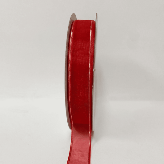 Red - Sheer Organza Ribbon - ( 5/8 Inch | 25 Yards ) BBCrafts.com