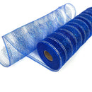 Royal Blue Deco Mesh Eyelash Metallic Stripes - BBCraftsWholesale ...