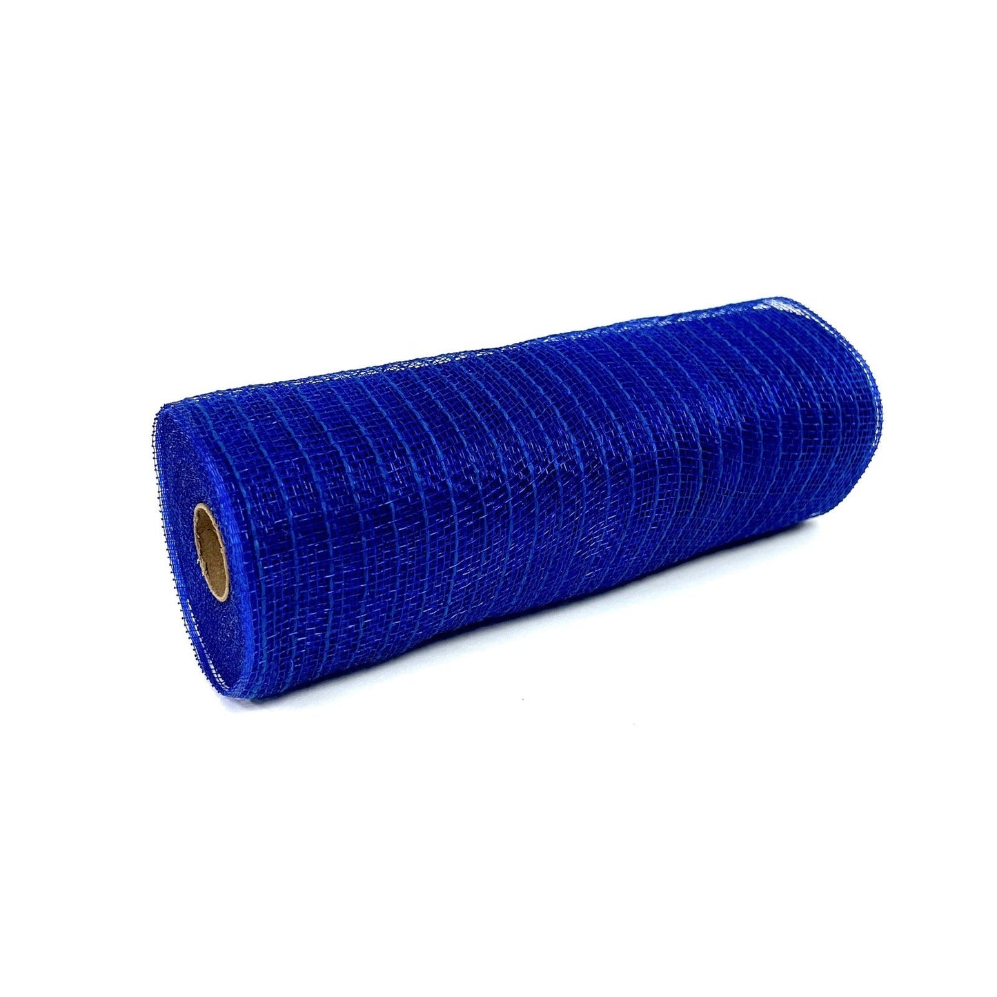 Royal Blue Deco Mesh with Burlap Stripes - 10 Inch x 10 Yards BBCrafts.com