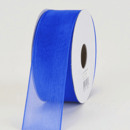 Royal - Sheer Organza Ribbon - ( W: 3/8 Inch | L: 25 Yards ) BBCrafts.com