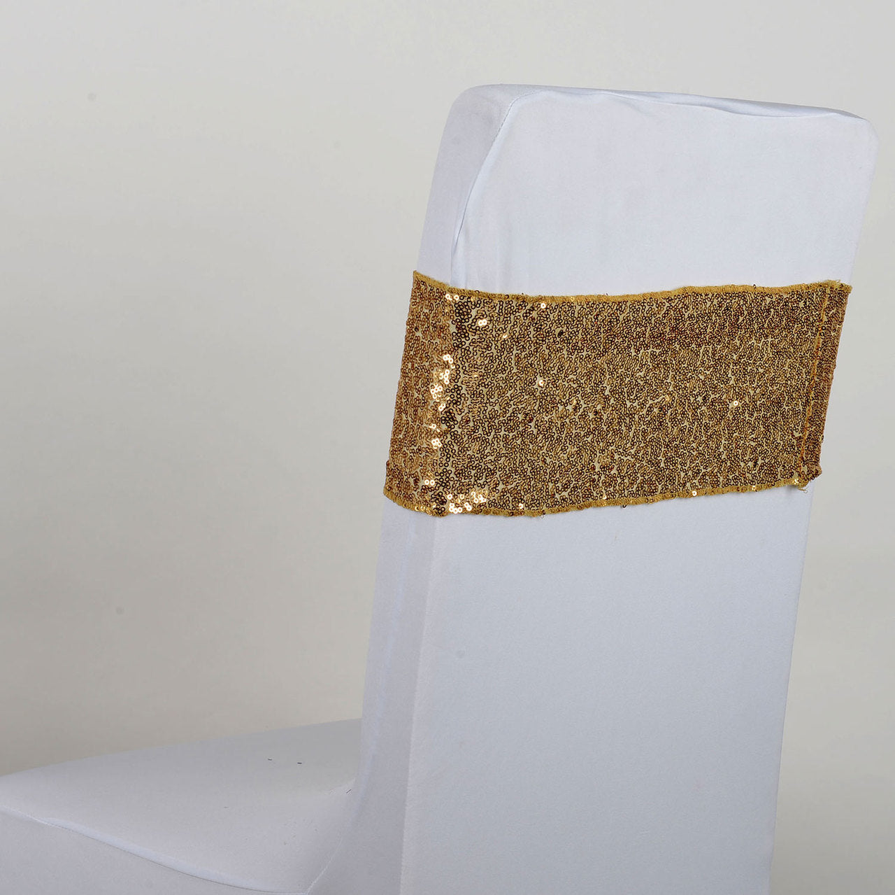 Sequin Chair Sash - Gold 5 pieces