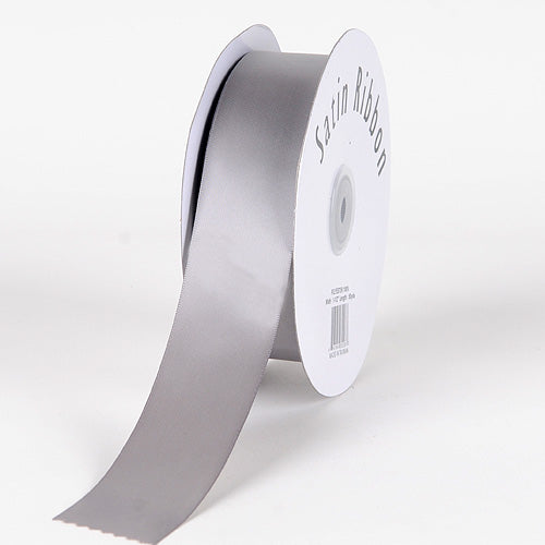 Silver - Satin Ribbon Single Face - ( 7/8 Inch | 100 Yards ) BBCrafts.com