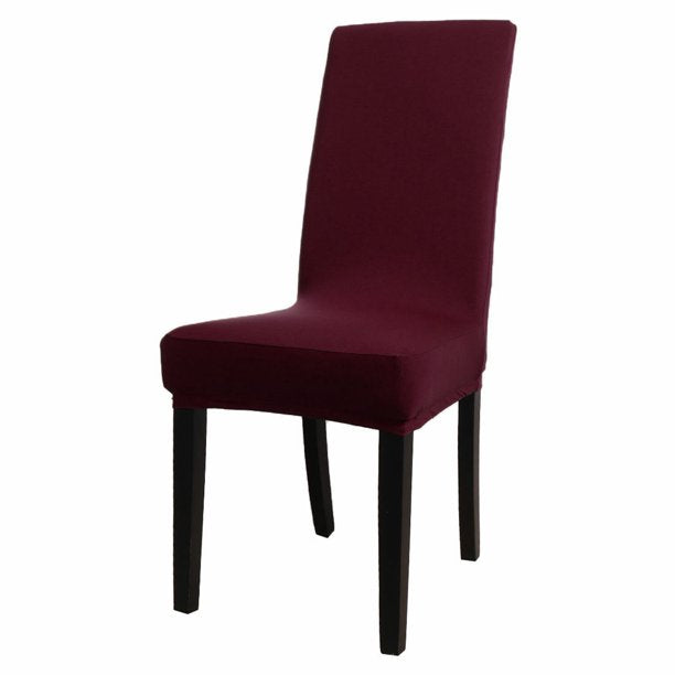 Spandex Dining Chair Cover Burgundy BBCrafts.com