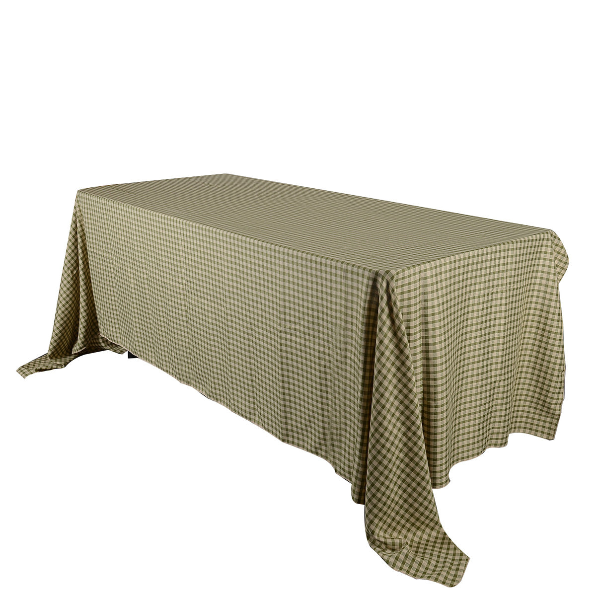 Spring Moss - Checkered/ Plaid Rectangle Tablecloths - 58 inch x 126 inch