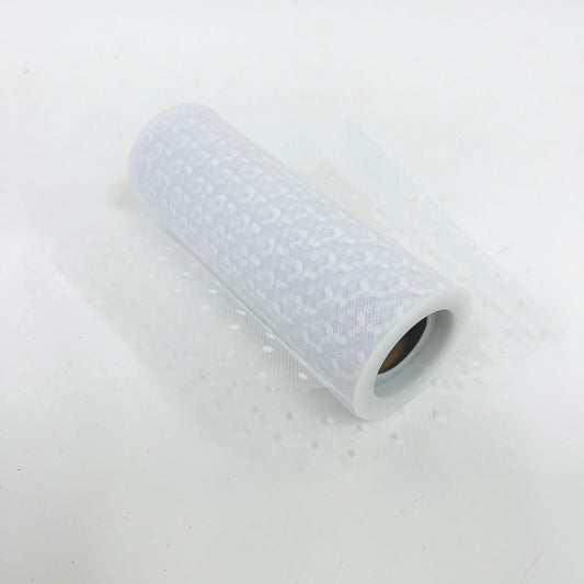 Swiss Color Dot Tulle Roll White BBCrafts.com