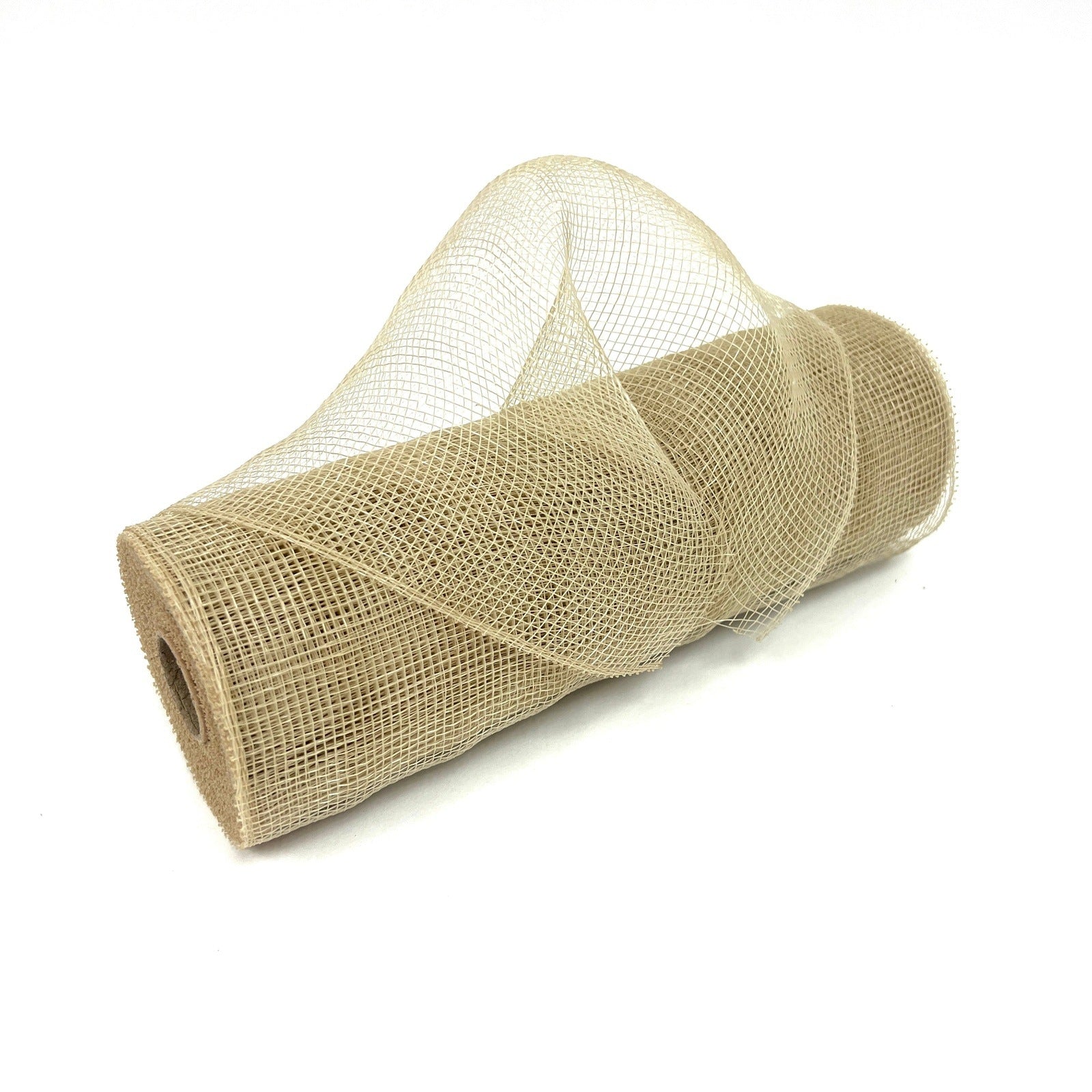 Tan - Floral Mesh Wrap Solid Color - ( 10 Inch x 10 Yards ) BBCrafts.com