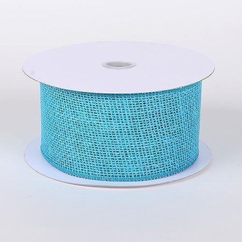 Turquoise - Burlap Ribbon - ( 2 - 1/2 Inch | 10 Yards ) BBCrafts.com