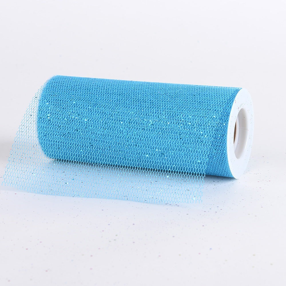 Turquoise - Premium Glitter Net - ( W: 6 Inch | L: 10 Yards ) BBCrafts.com