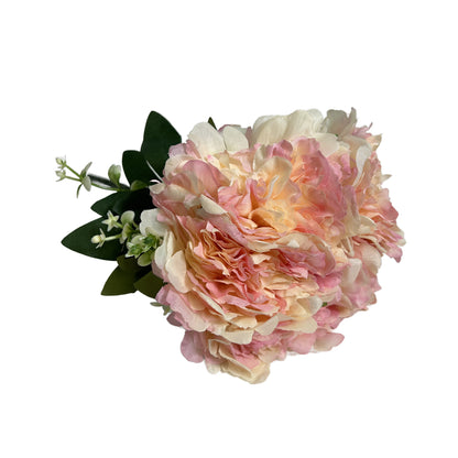 18" Peony Artificial Flower Bush X5 - Mauve / Pink