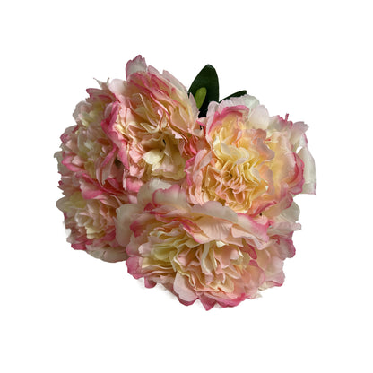 18" Artificial Flower Spray X5 - Peach