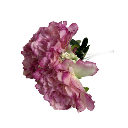 18" Peony Artificial Flower Bush X5