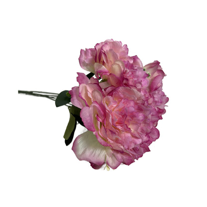 18" Peony Artificial Flower Bush X5