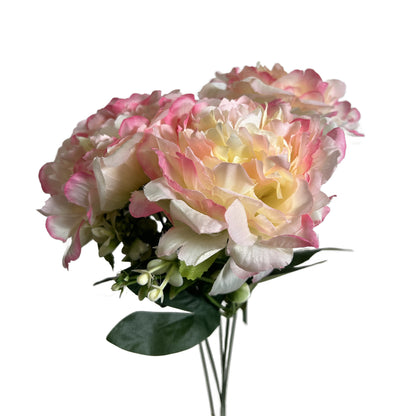 18" Artificial Flower Spray X5 - Peach