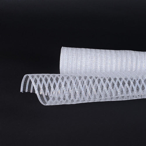 White - Deco Mesh Laser Eyelash - (10 Inch x 10 Yards) BBCrafts.com