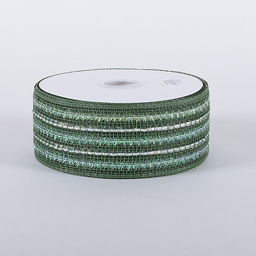 Willow - Laser Metallic Mesh Ribbon - ( 2 - 1/2 Inch x 25 Yards ) BBCrafts.com