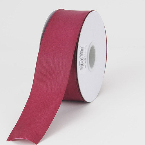 Wine - Satin Ribbon Wire Edge - ( W: 1 - 1/2 Inch | L: 25 Yards ) BBCrafts.com