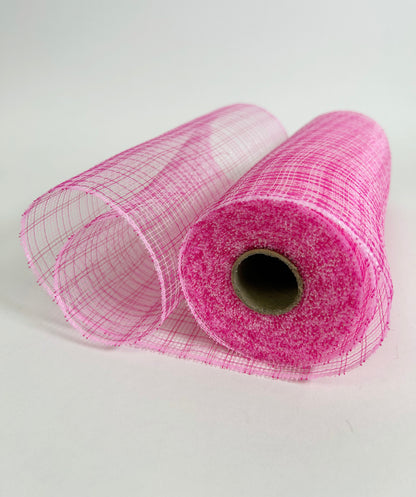 Pink Deco Mesh - 10 Inch x 10 Yards