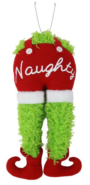 Lime Green/Red/White - Naughty Elf Decor Kit - 18 Inch H