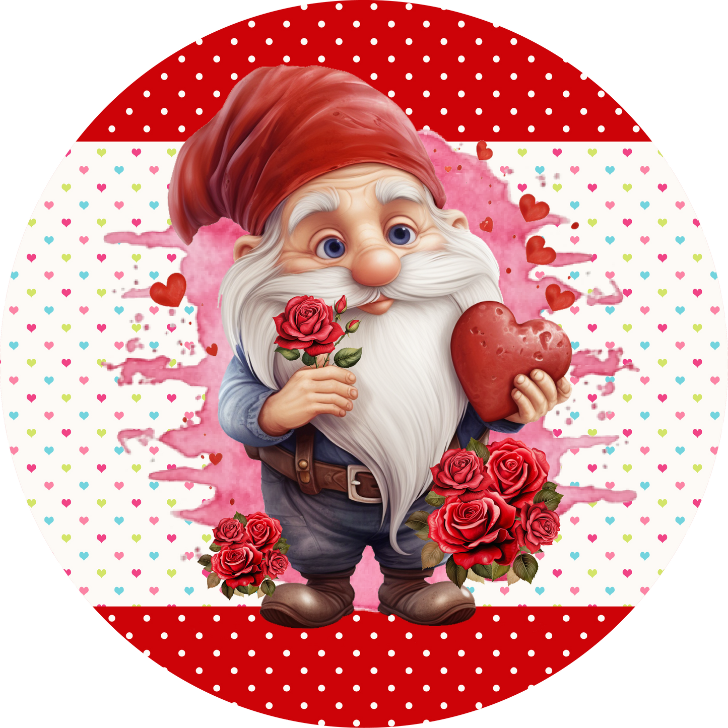 Valentine's Day Metal Sign: Gnome Love - USA