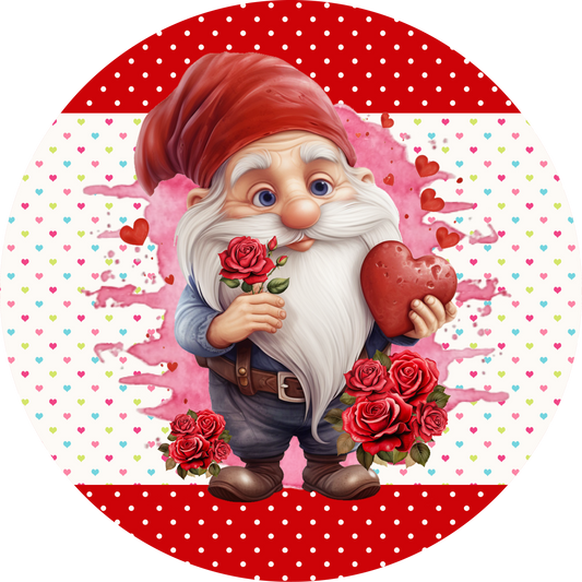 Valentine's Day Metal Sign: Gnome Love - USA