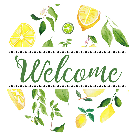 Welcome Metal Sign: Lemon - Made In USA