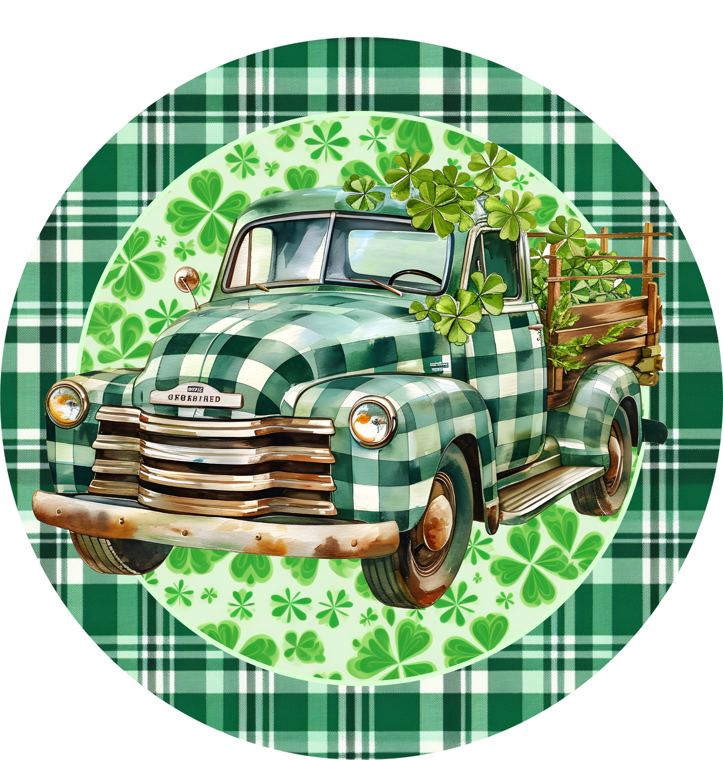 Saint Patrick's Day Metal Sign: Truck - USA