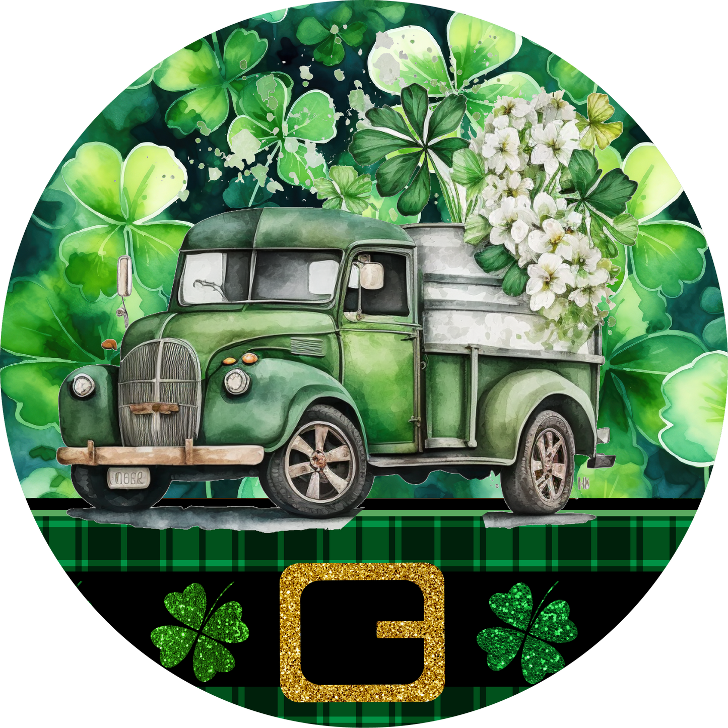 Saint Patrick's Day Metal Sign: Truck - Made In USA