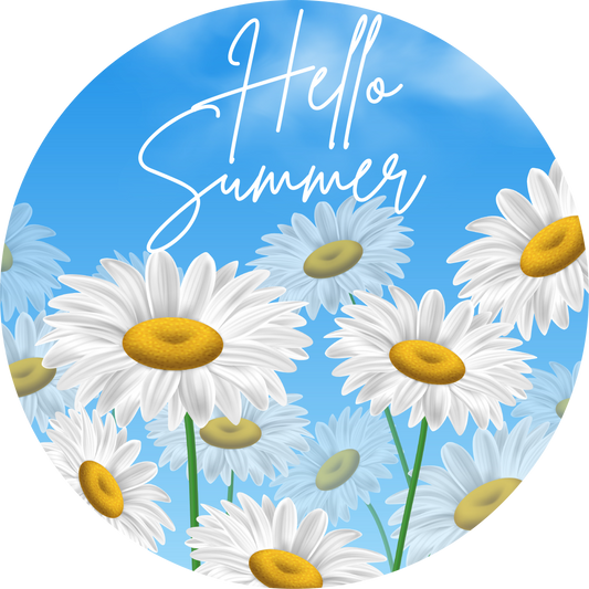 Hello Summer Metal Sign - Made in USA