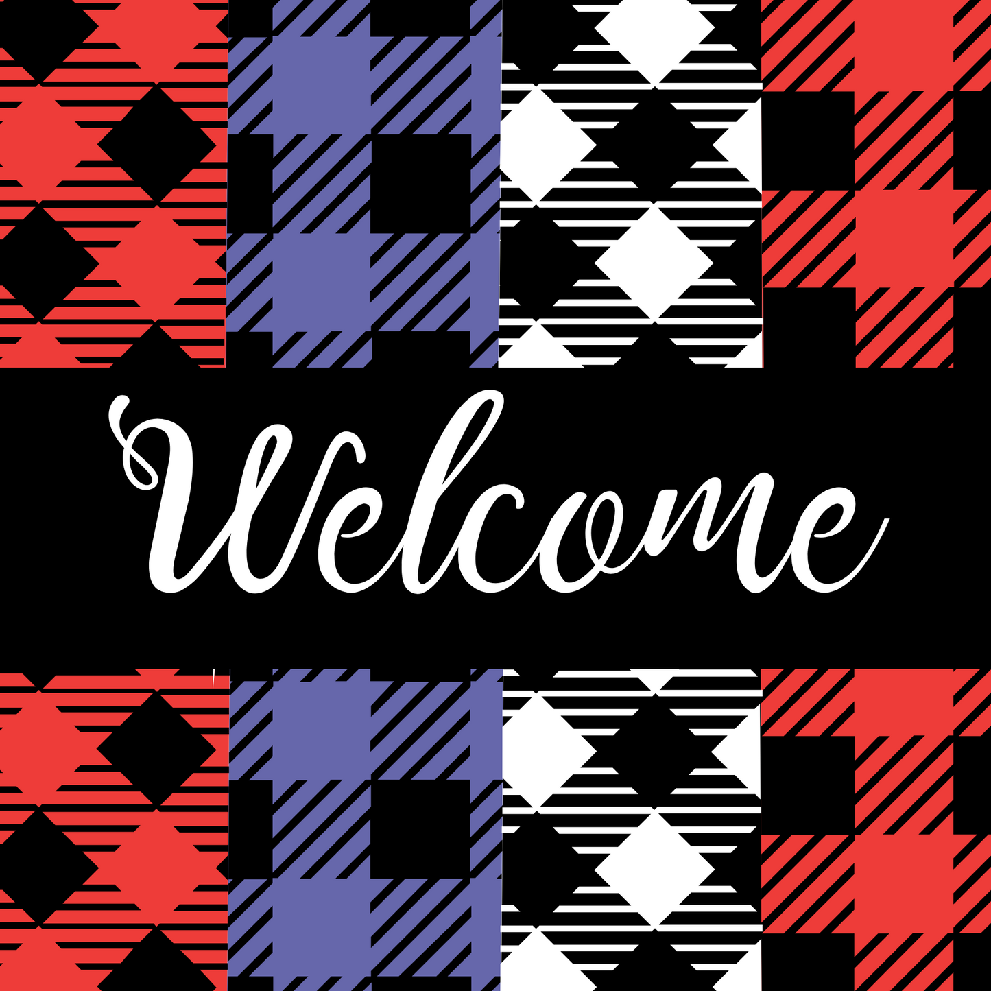 Welcome Patriotic Color Print Metal Sign - USA