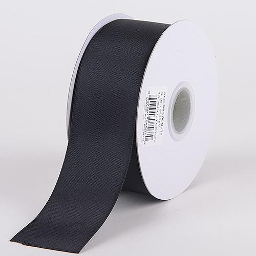 Black - Satin Ribbon Double Face - W: 2-1/2 inch | L: 25 Yards