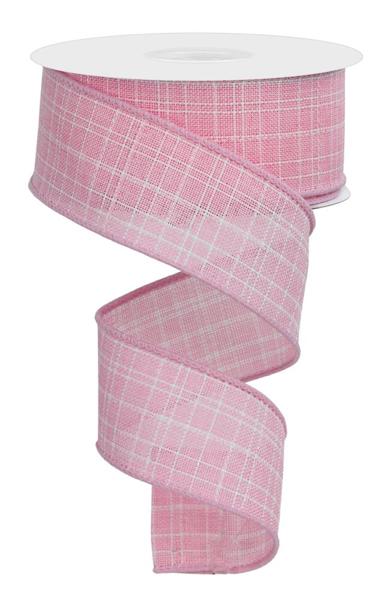 1-1/2 in x 10 yd Pink and White - Large Polka Dot Ribbon