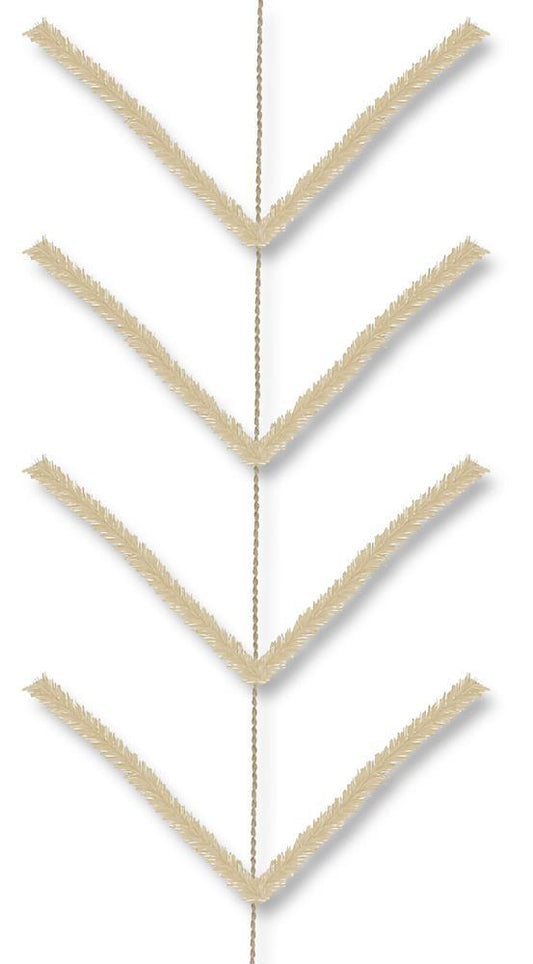 Burlap - Pencil Work Garland X22 Ties - 9 ft.